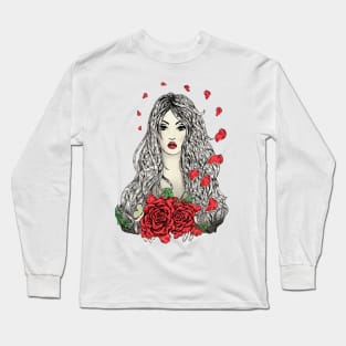 Flying rose petals Long Sleeve T-Shirt